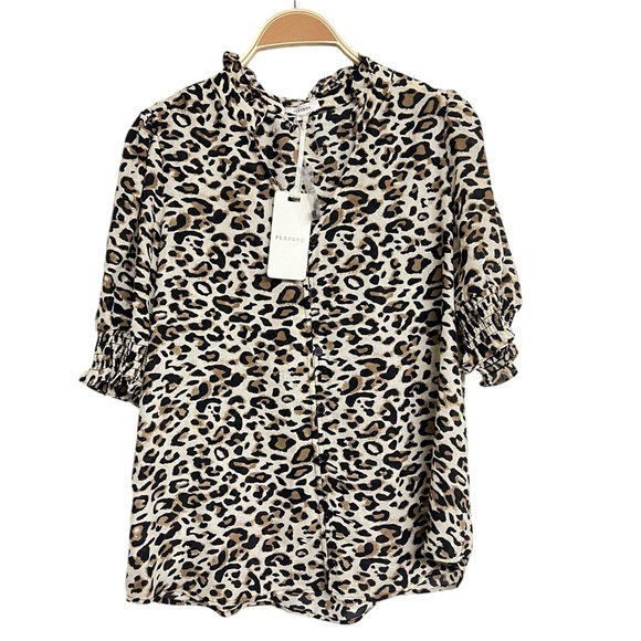New Pleione Animal‎ Print Blouse - Picture 1 of 3